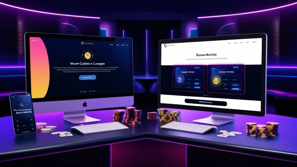 Acesso ao site num telemóvel e num computador lado a lado